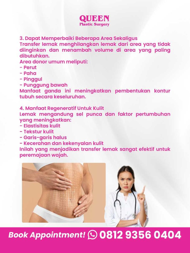 Definisi cantik alami: Memanfaatkan lemak tubuh sendiri untuk hasil maksimal. 🌟 Konsultasikan dengan dr. Heri Noviana hari ini!