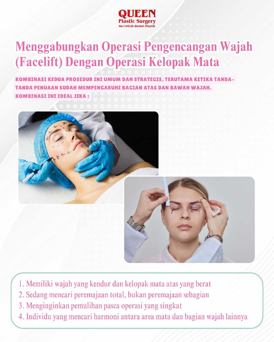 Tampil memukau dengan area mata yang lebih terbuka! 👁️ Bisakah Facelift mewujudkannya? Cari tahu saran dr. Heri Noviana!