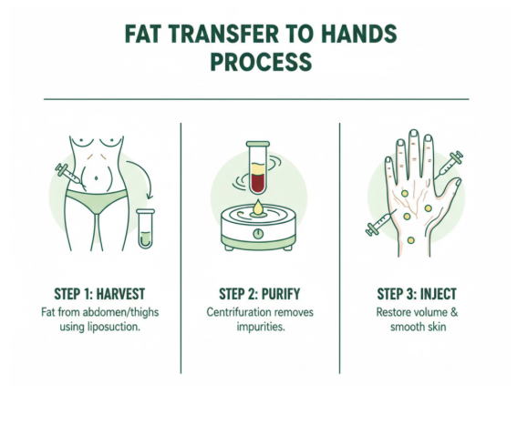 Ucapkan selamat tinggal pada tangan keriput! 👋 Transfer lemak adalah kuncinya. Tanya dr. Heri Noviana, SpBP-RE.M.Ked.Klin di sini.