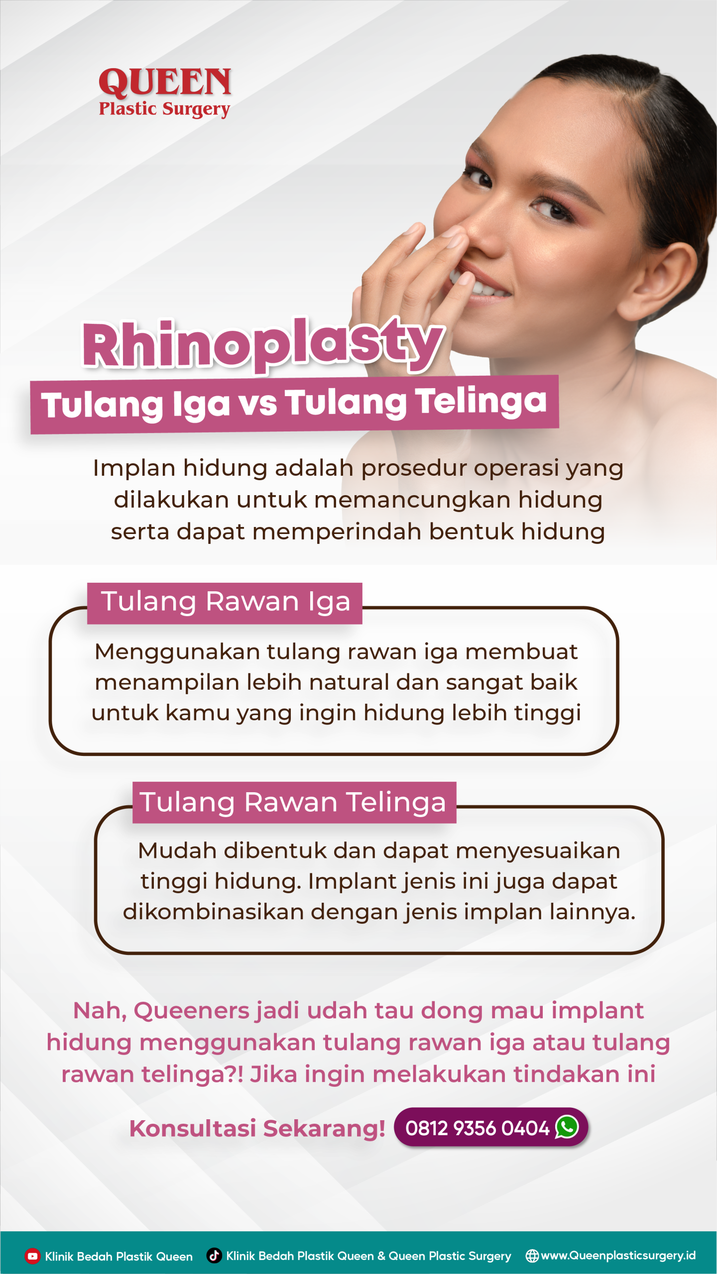 Kenapa para ahli bedah plastik sebut tulang rawan rusuk sebagai material terbaik untuk hidung? 🦴 Temukan rahasia medisnya bersama Dr. Heri Noviana, Sp.BP-RE, M. Ked. Klin