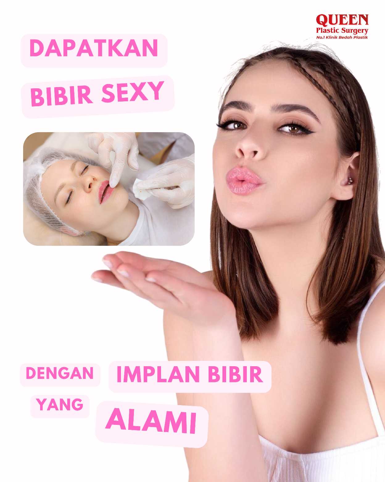 Rahasia bibir plumpy ala selebriti Hollywood yang gak bakal luntur atau mengempis. 💎 Yuk, pelajari prosedur Implan Bibir dari Dr. Heri Noviana!