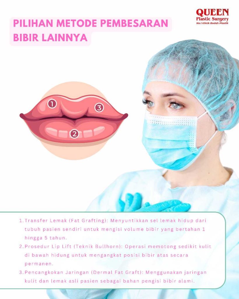 Ucapkan selamat tinggal pada bibir tipis yang bikin pulasan lipstik kurang maksimal! 👋 Pilih implan bibir aman bersama Dr. Heri Noviana.