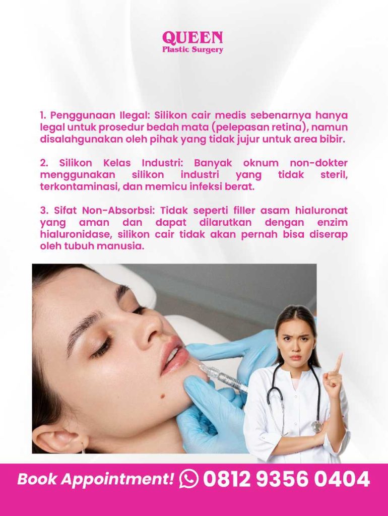 Investasi pembersihan total area mulut demi penampilan yang aman jangka panjang. 💖 Dapatkan edukasi klinis seputar silikon bibir dari Dr. Heri Noviana sekarang!