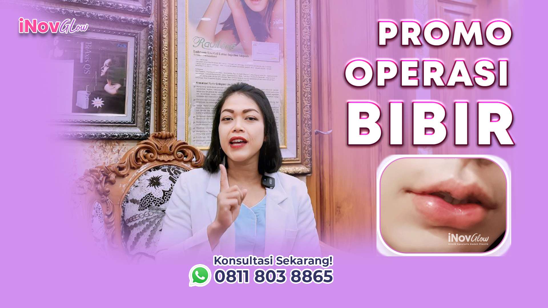 Bibir bervolume indah seumur hidup, emang bisa? 🤔 Temukan fakta medis di balik tren Implan Bibir permanen dari Dr. Heri Noviana, SpBP-RE, M. Ked. Klin