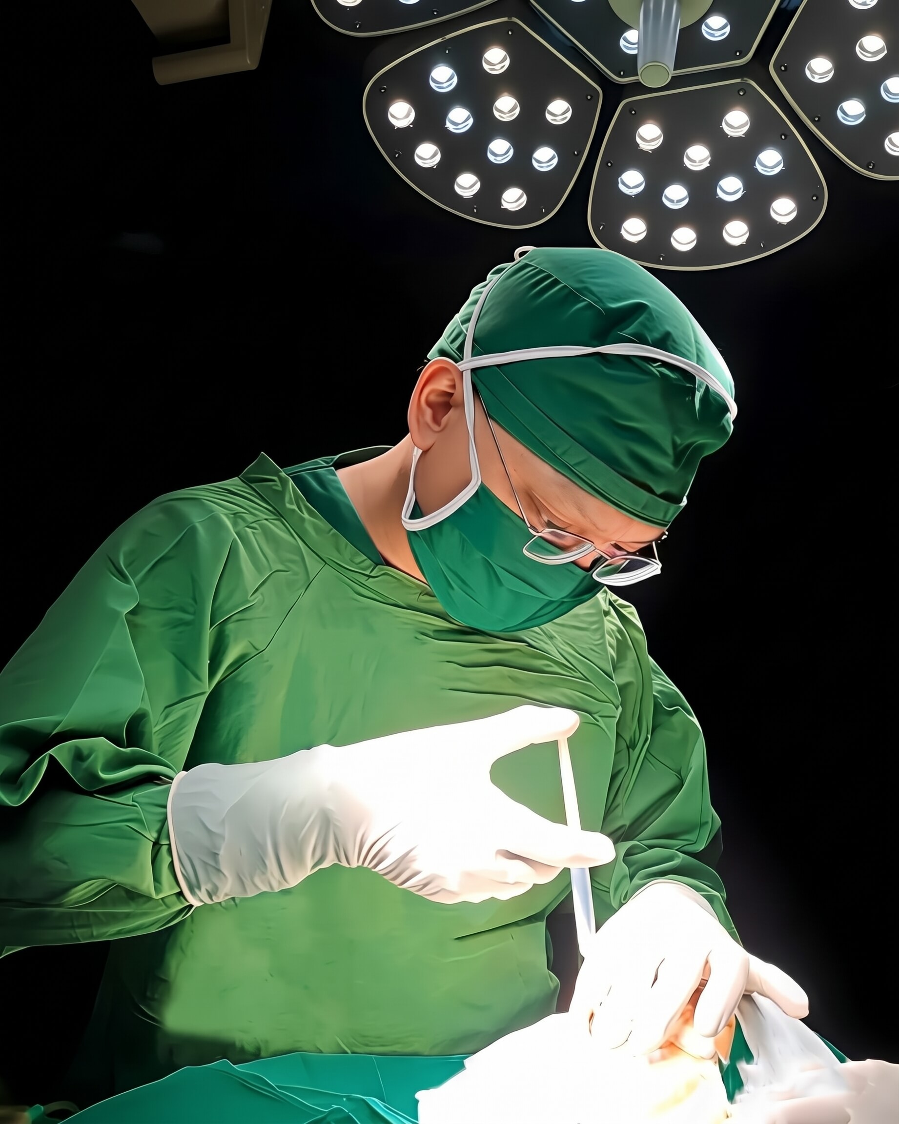 dr. Heri Noviana saat menjalankan tindakan di ruang operasi